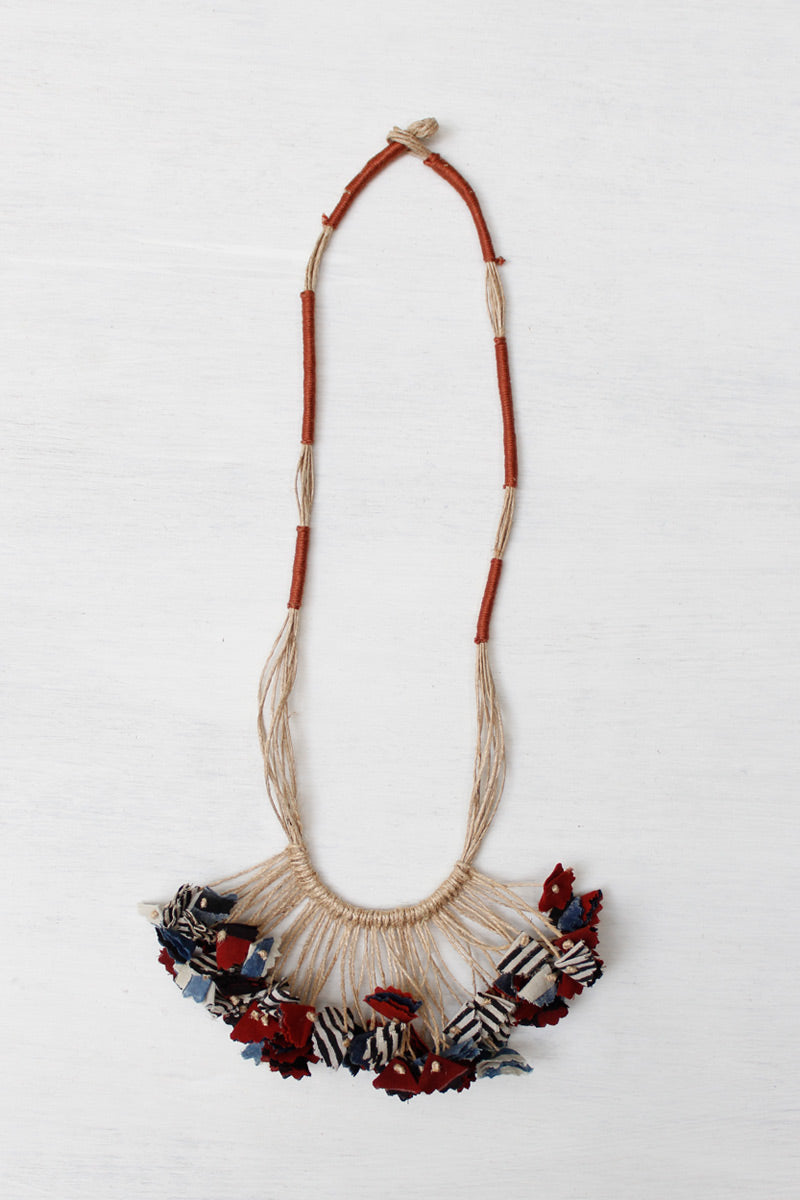 Textile Tassel Necklace - 4