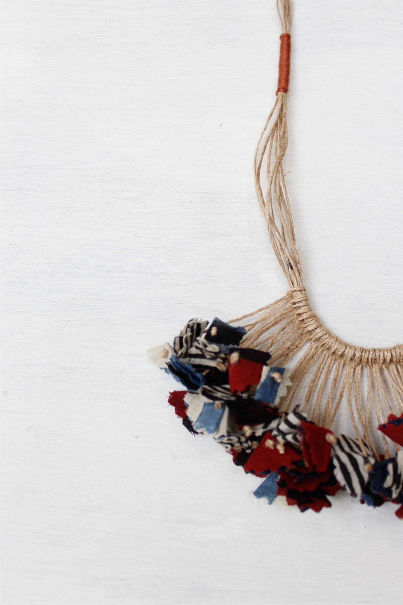 Textile Tassel Necklace - 4
