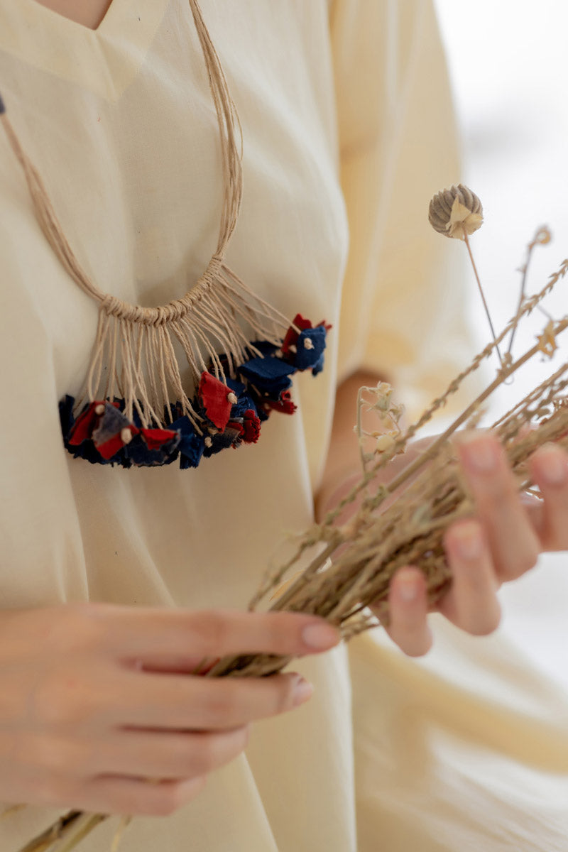 Textile Tassel Necklace - 7