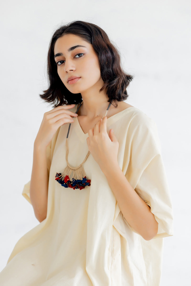 Textile Tassel Necklace - 7