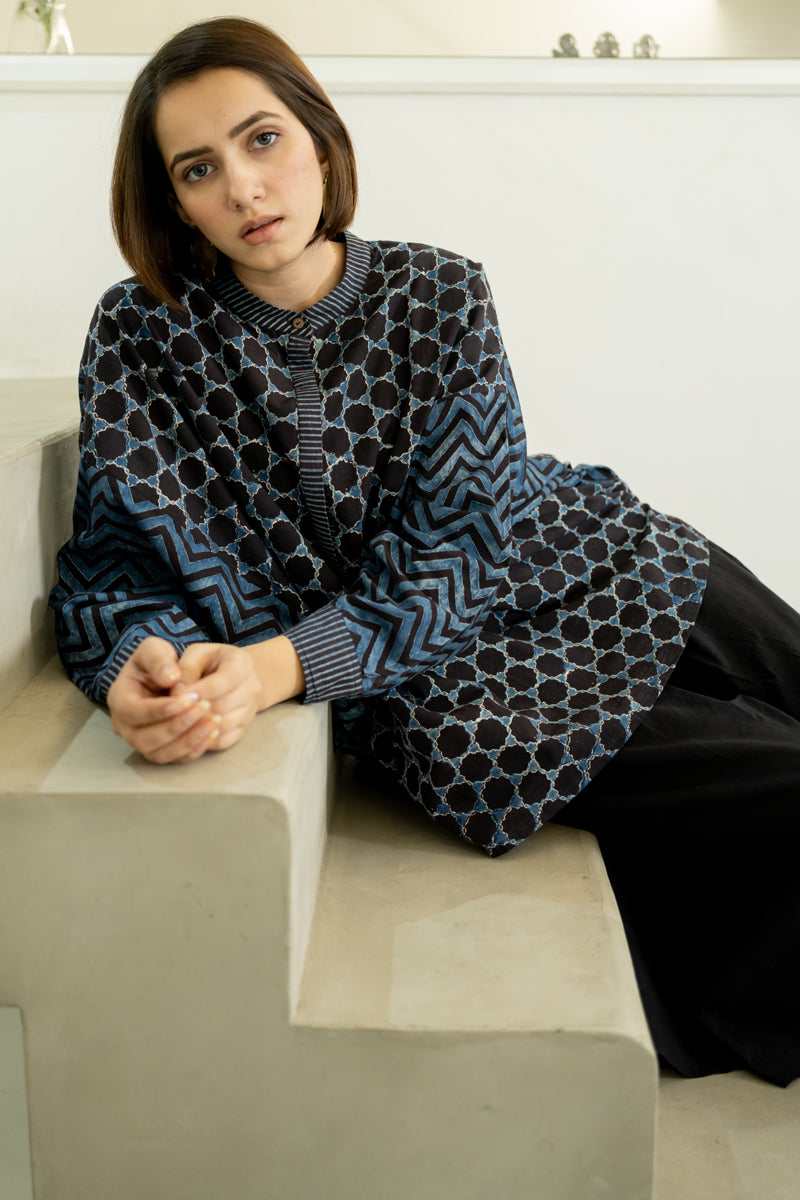 Freesize Antifit Top - Indigo & Black