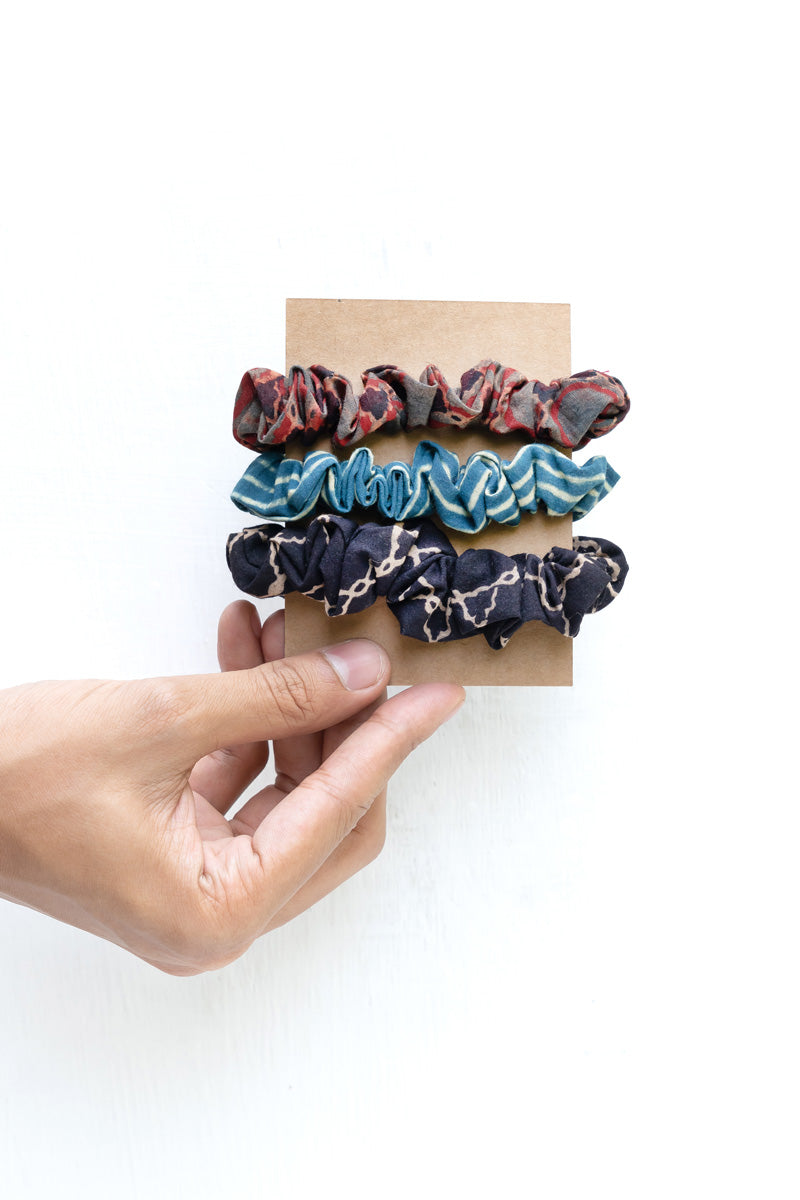 Set of 3 Scrunchies - Deep