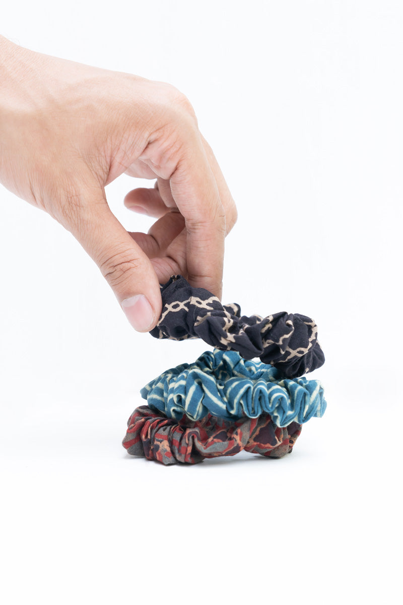 Set of 3 Scrunchies - Deep