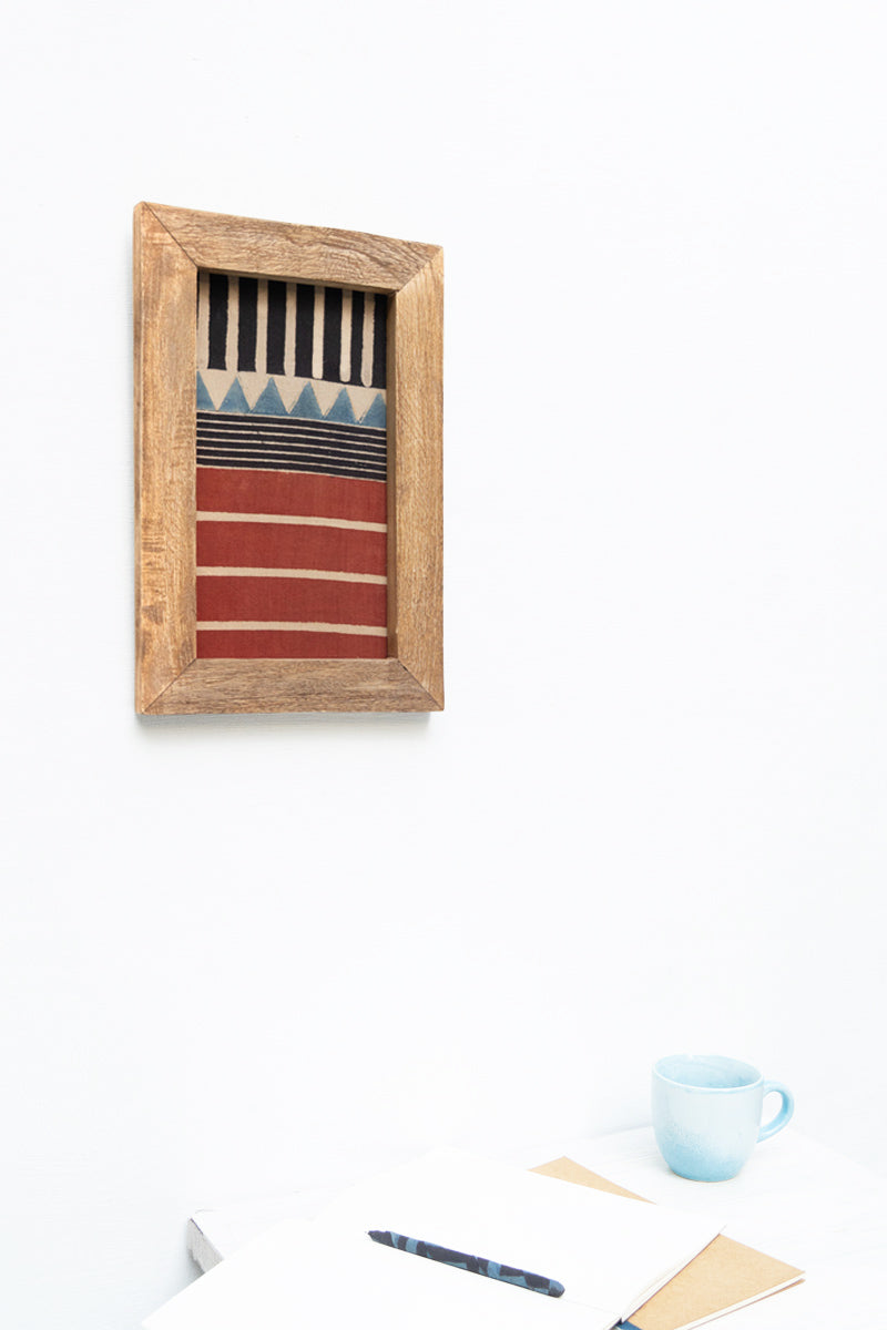 Wooden Frame with Stripe Motif - 13