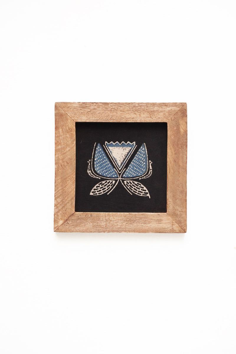Wooden Frame with Floral Motif - 17