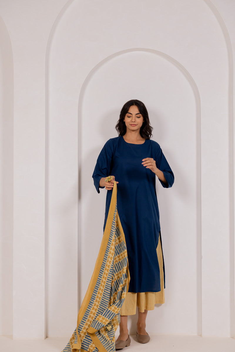 Set of 3- Kurta, Culotte & Scarf Mora 02