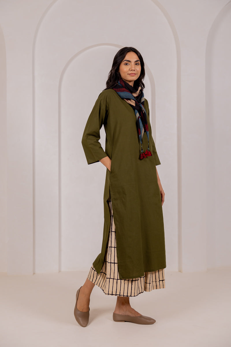 Set of 3- Kurta, Culotte & Scarf Mora 03