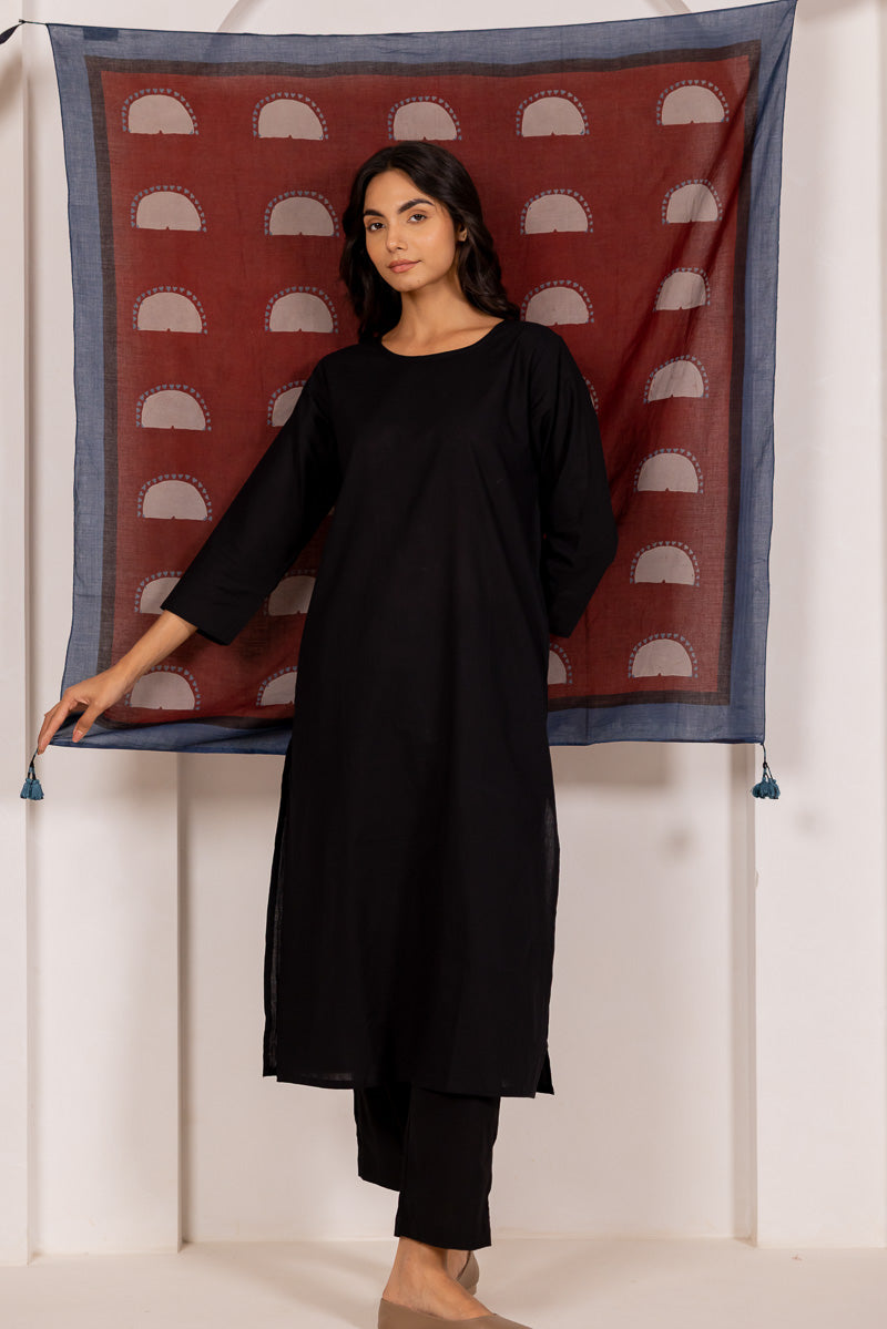 Set of 3- Kurta, Pant & Scarf Mora 04