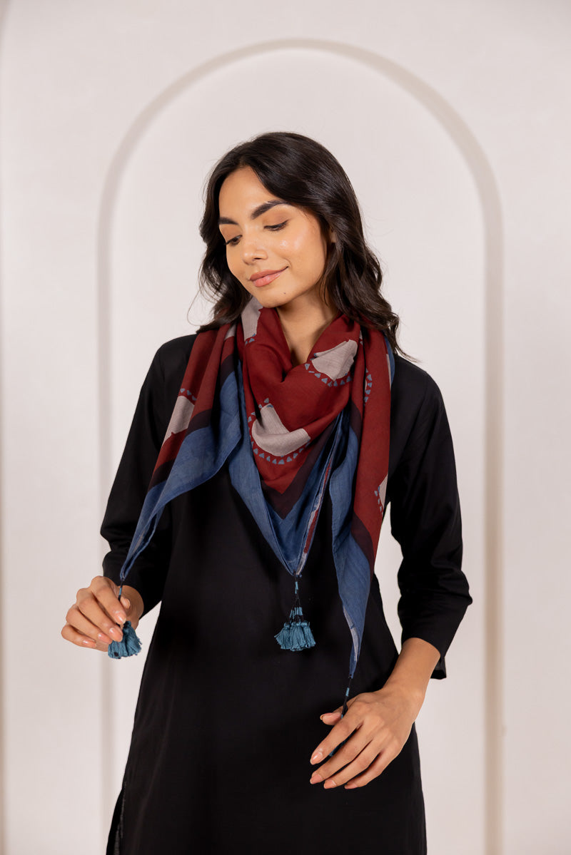Set of 3- Kurta, Pant & Scarf Mora 04