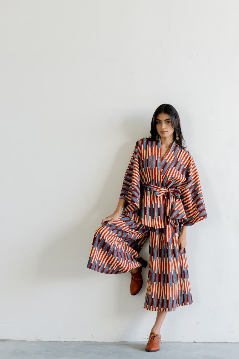 Set of 2 - Kimono Overlay & Culottes - Ona 01