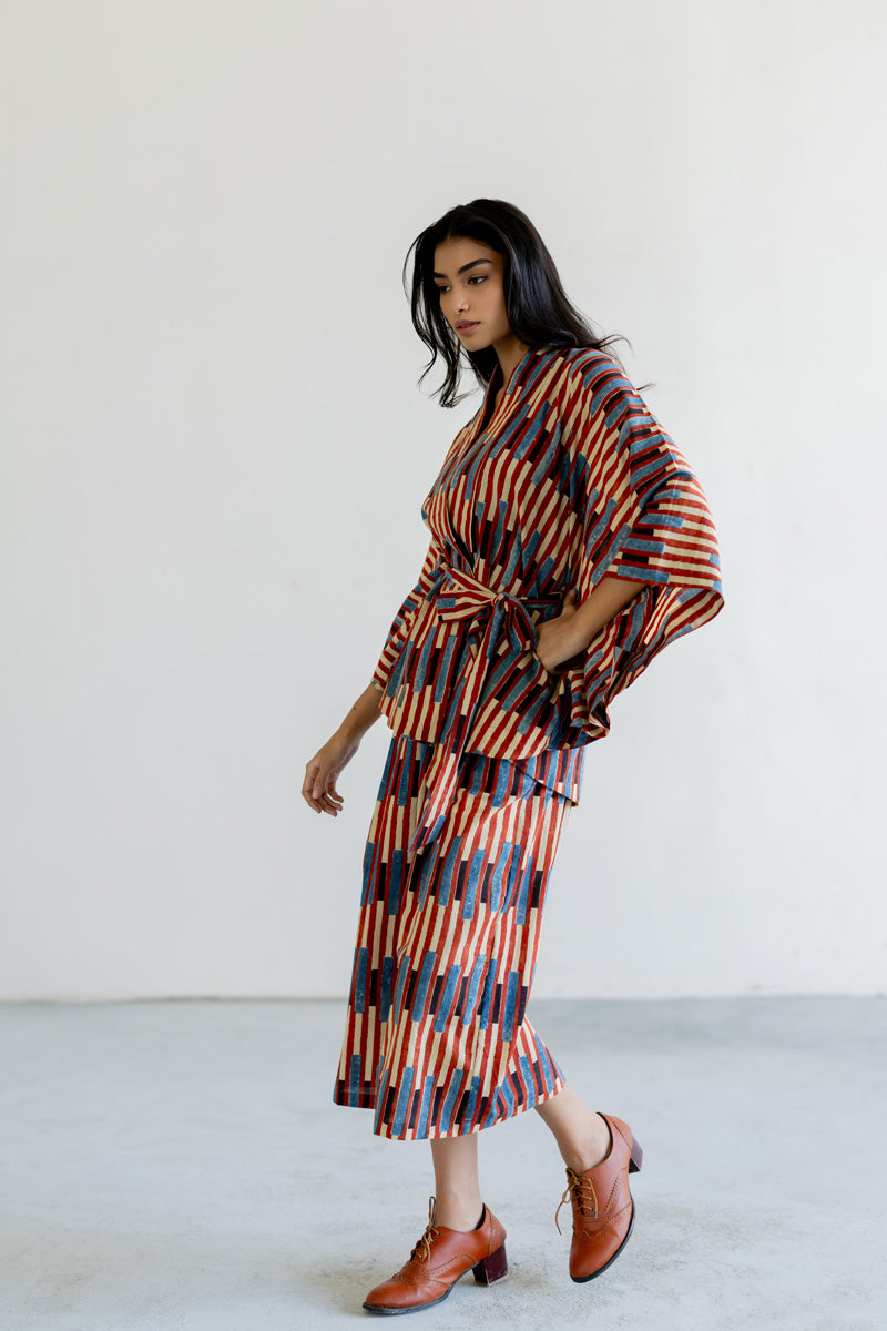 Set of 2 - Kimono Overlay & Culottes - Ona 01