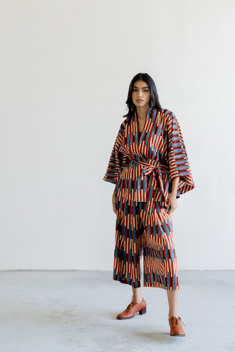 Set of 2 - Kimono Overlay & Culottes - Ona 01
