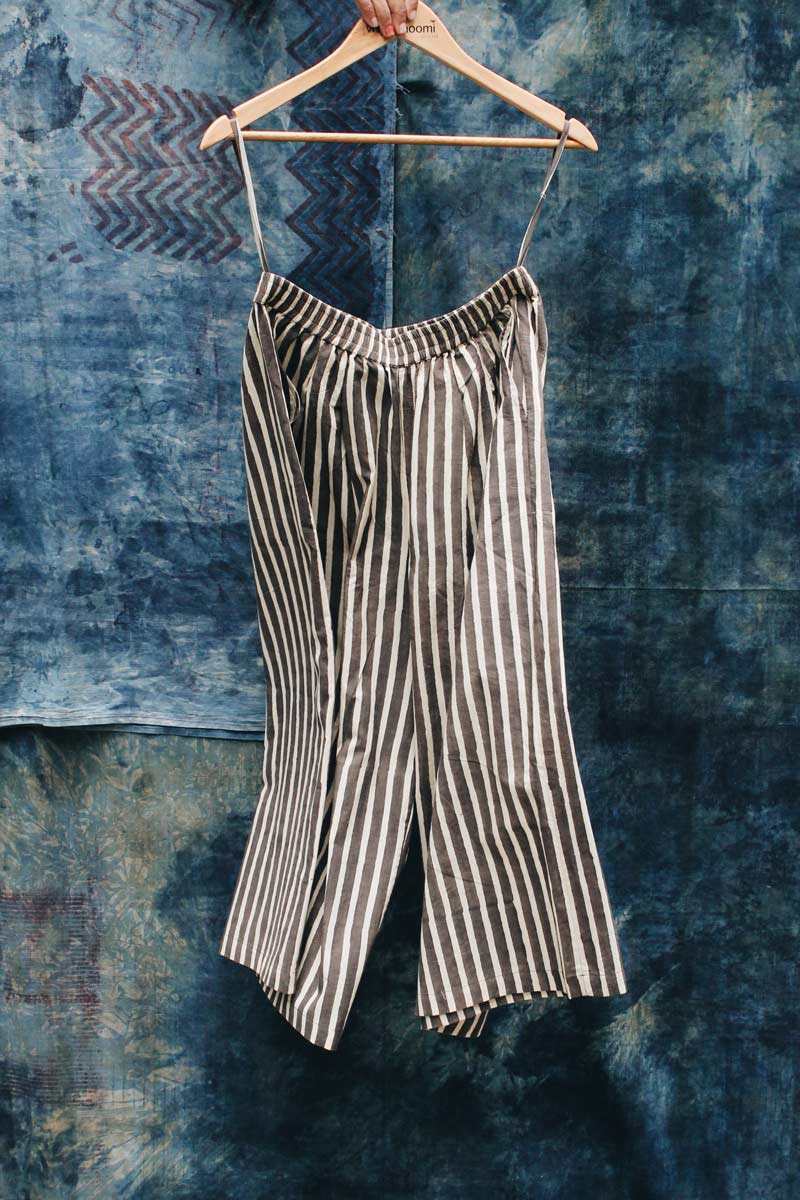 Freesize Culottes - Grey Stripes