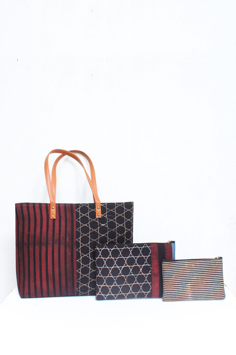 SET OF 3 - Tote Bag & 2 Pouches 06