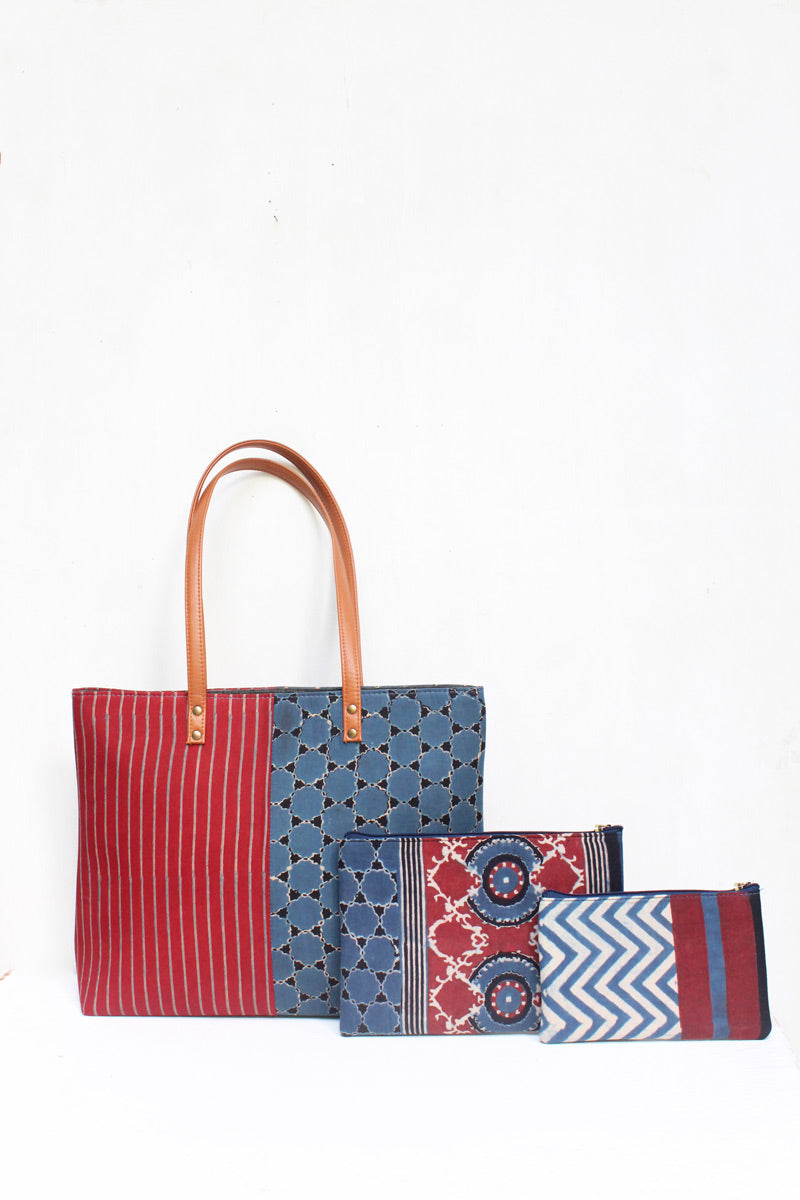 SET OF 3 - Tote Bag & 2 Pouches 07
