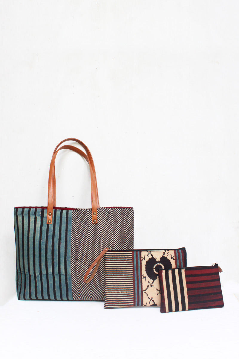 SET OF 3 - Tote Bag & 2 Pouches 05