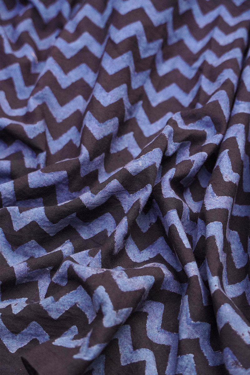 Cotton Fabric - Emir Indigo & Black