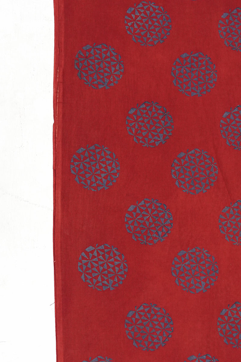 Cotton Fabric - Aida Red & Indigo