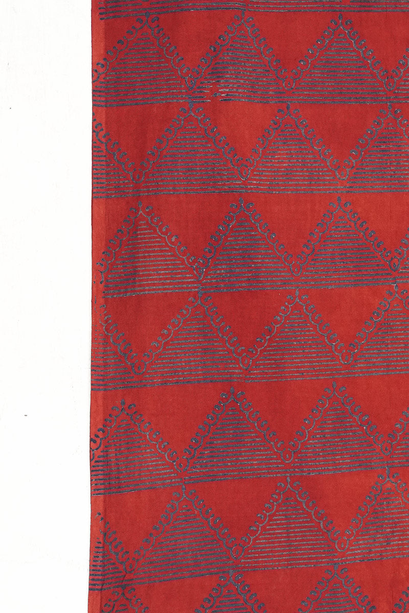 Cotton Fabric - Imani  Red & Indigo