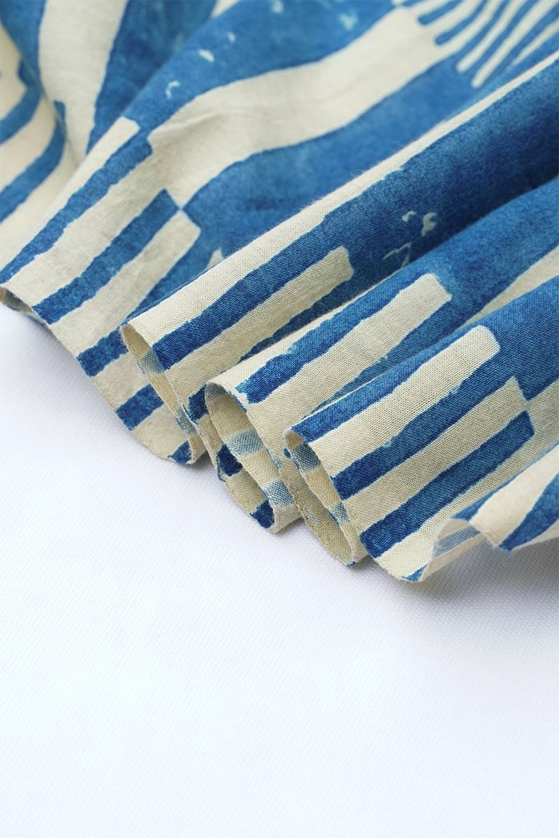 Cotton Fabric - Piano Stripes Indigo