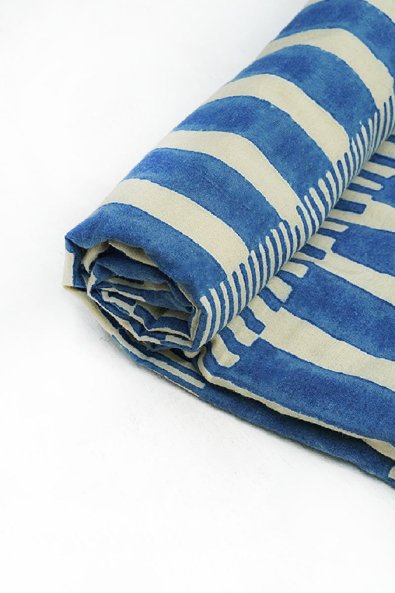 Cotton Fabric - Piano Stripes Indigo