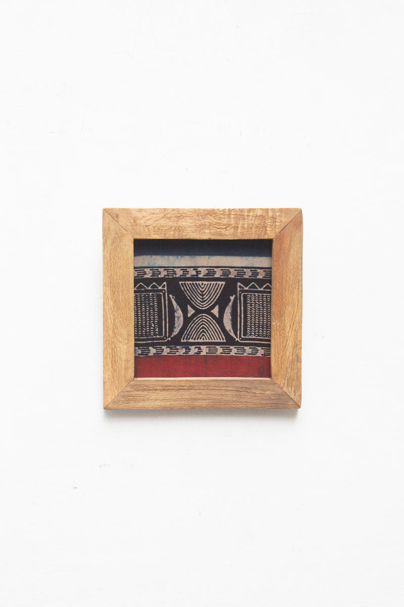Wooden Frame with Geometric Motif - 22