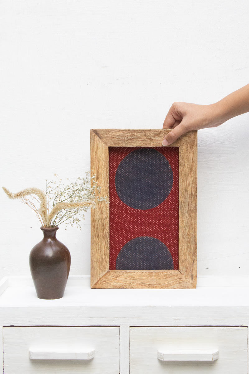 Wooden Frame with Geometric Motif - 28