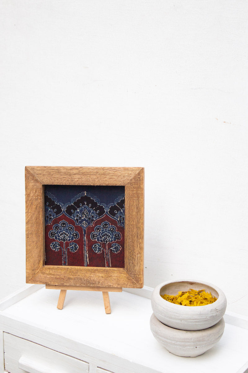 Wooden Frame with Floral Motif - 21