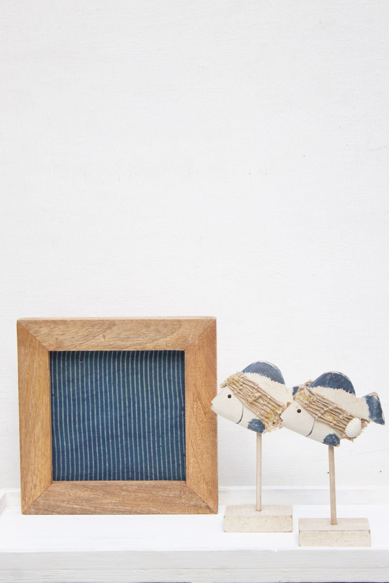 Wooden Frame with Stripe Motif - 23