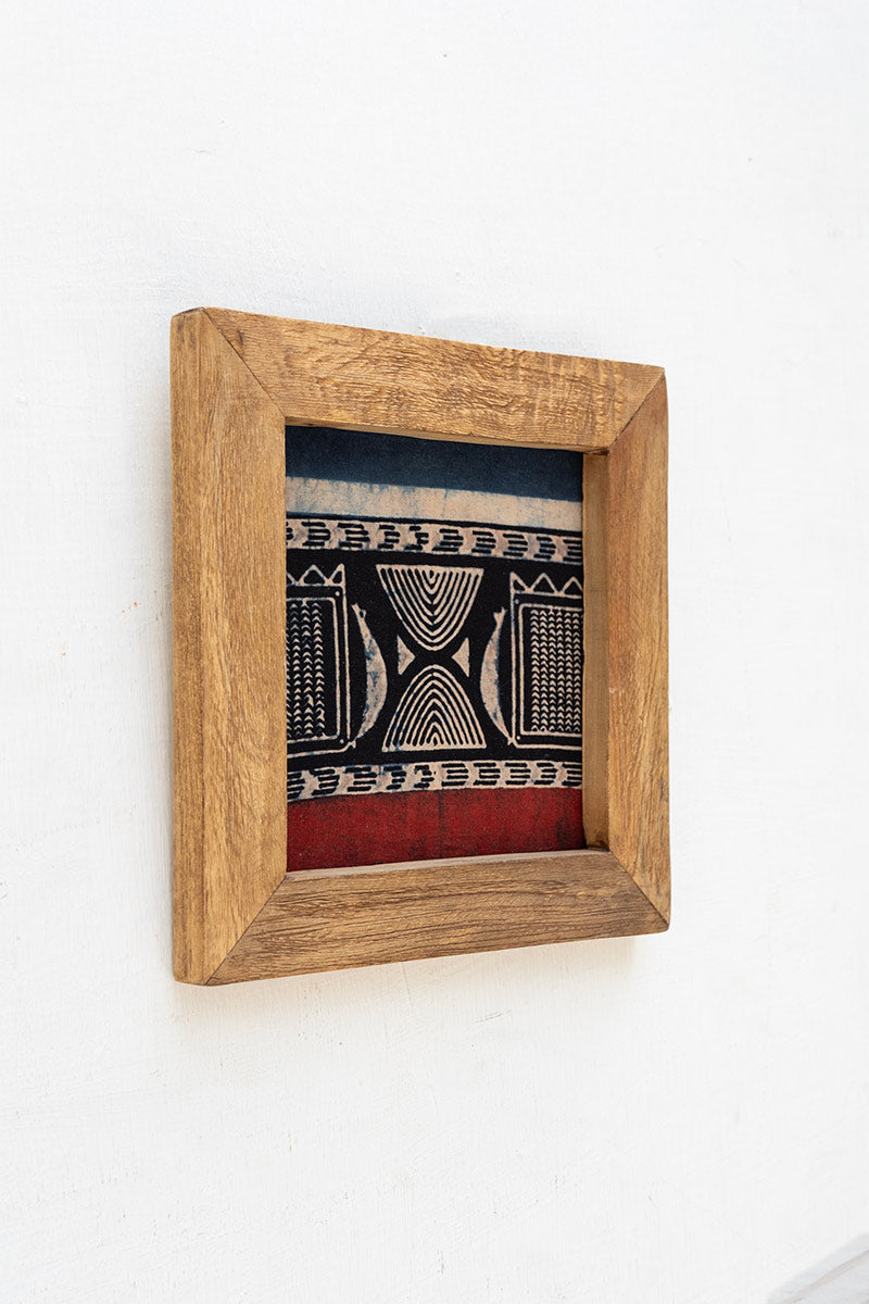 Wooden Frame with Geometric Motif - 22