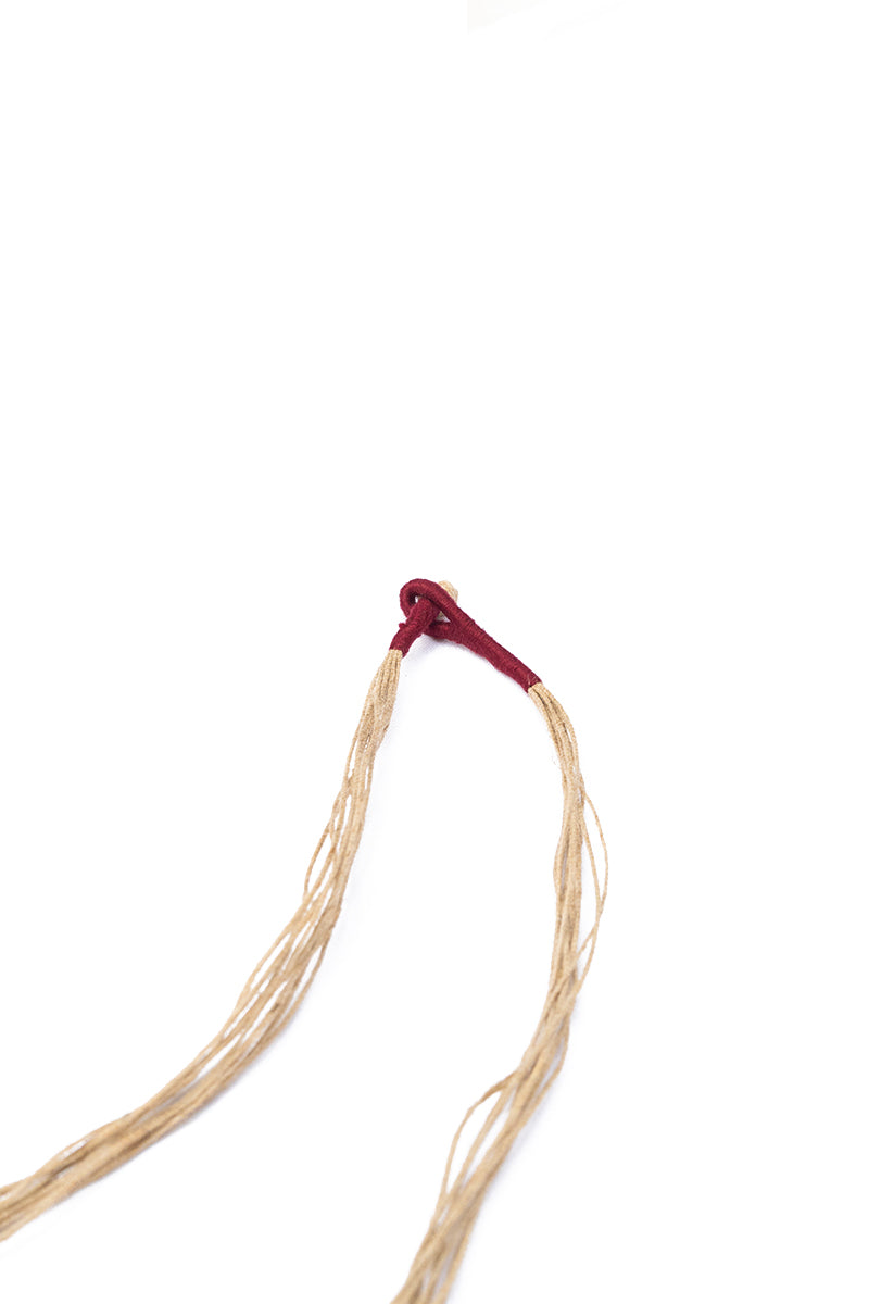 Bead Necklace - Maroon