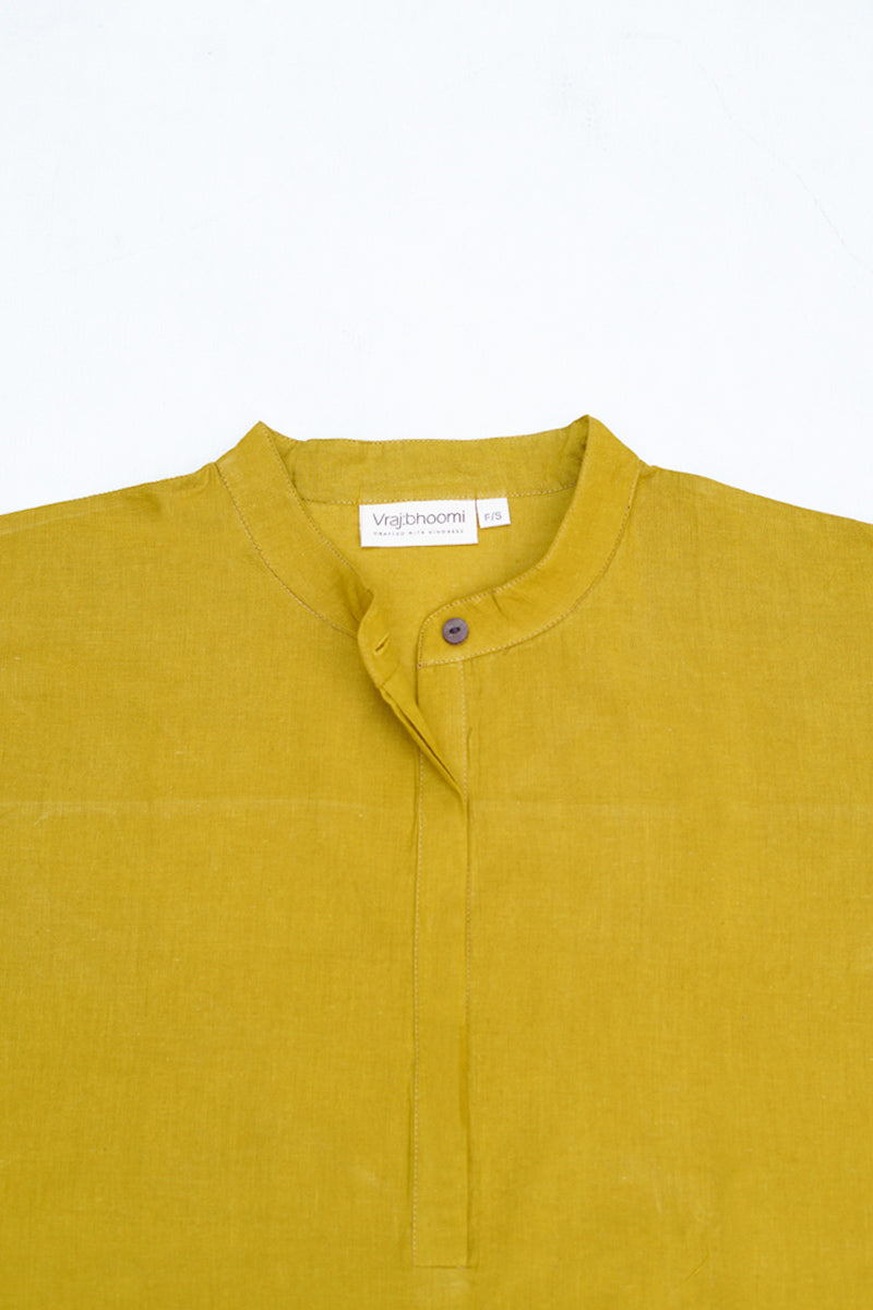 Unisex Anti fit shirt - Mustard Green