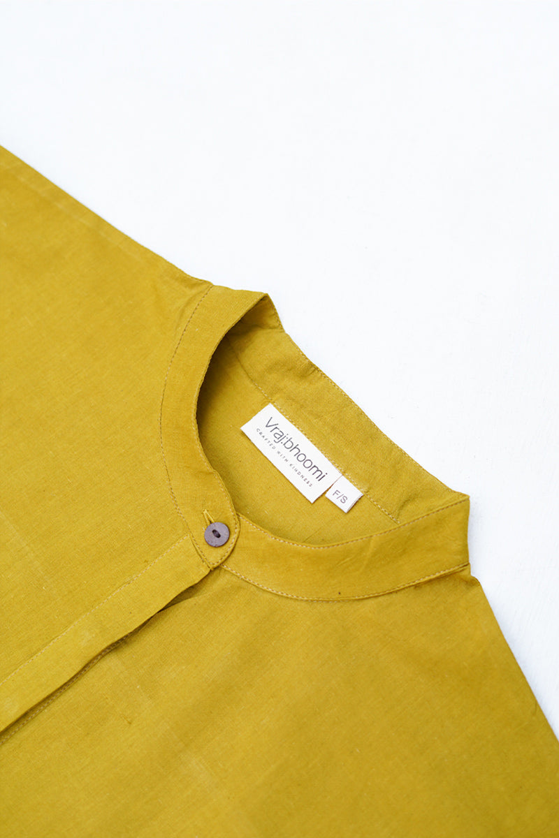 Unisex Anti fit shirt - Mustard Green