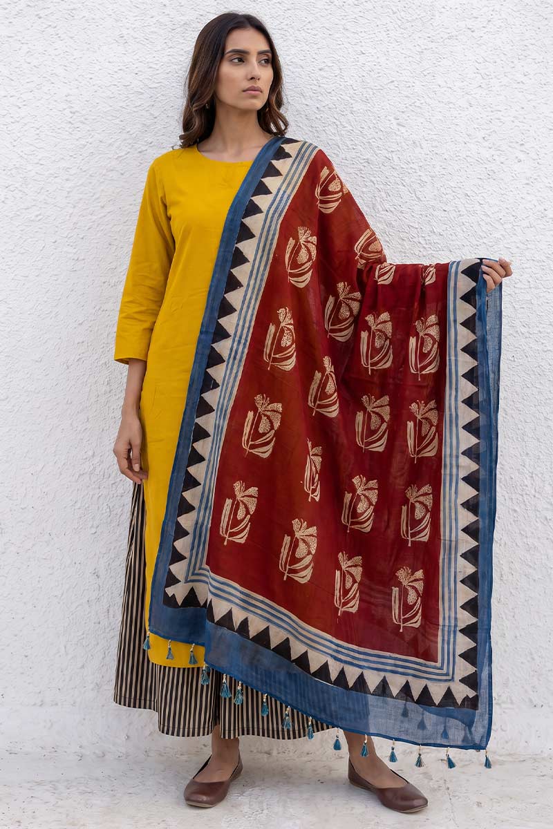 Set of 3 - Kurta, Culottes & Dupatta - Nira 10