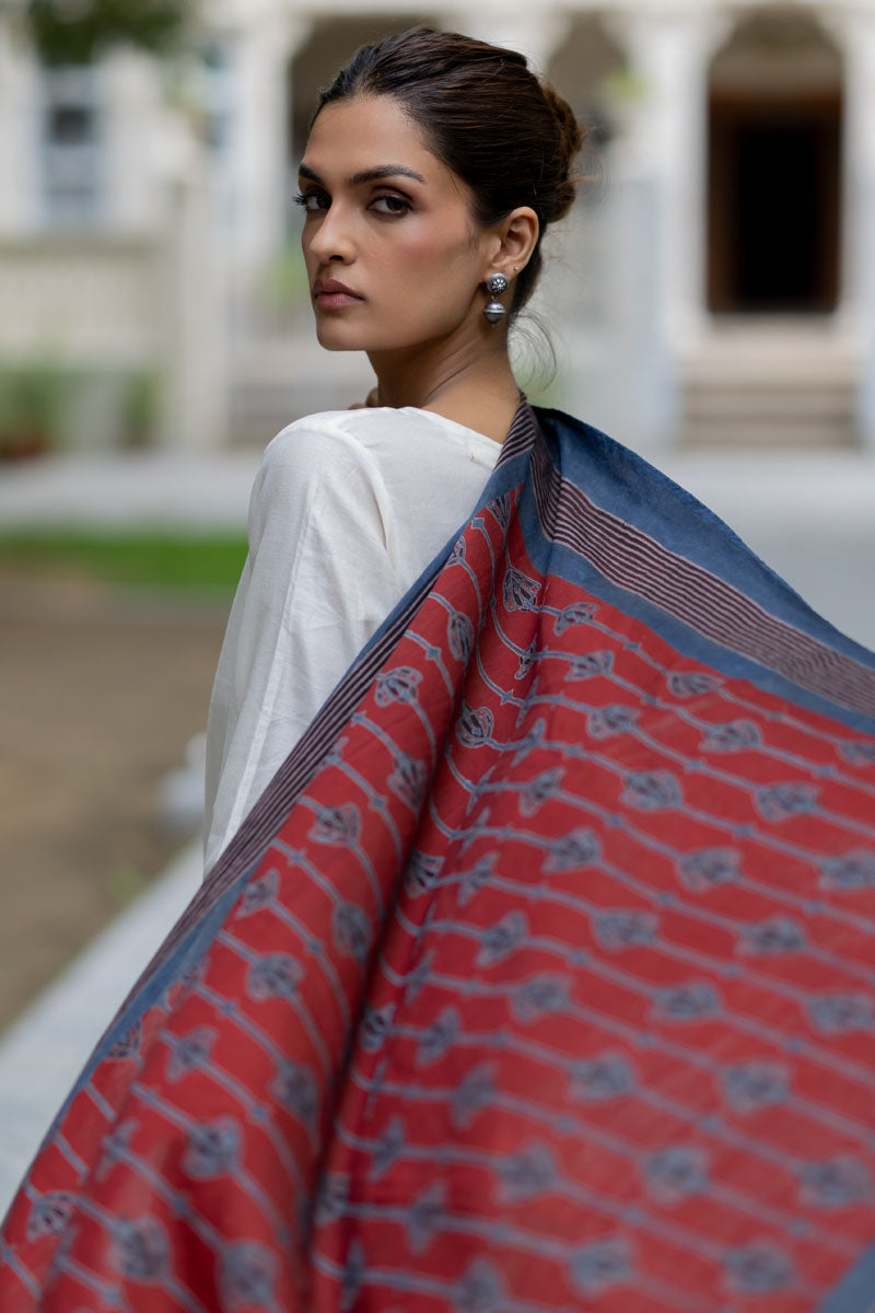 Chanderi Silk Scarf - Maliha