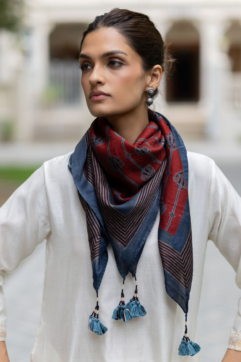 Chanderi Silk Scarf - Maliha