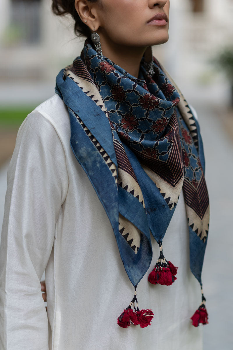 Chanderi Silk Scarf - Sitara