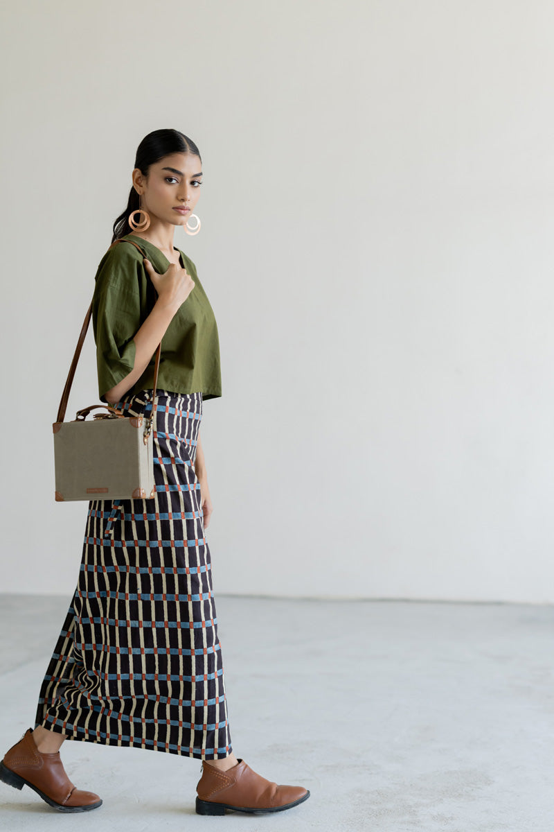 Wrap Skirt - Split Stripes