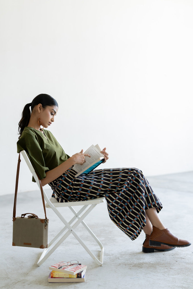 Wrap Skirt - Split Stripes