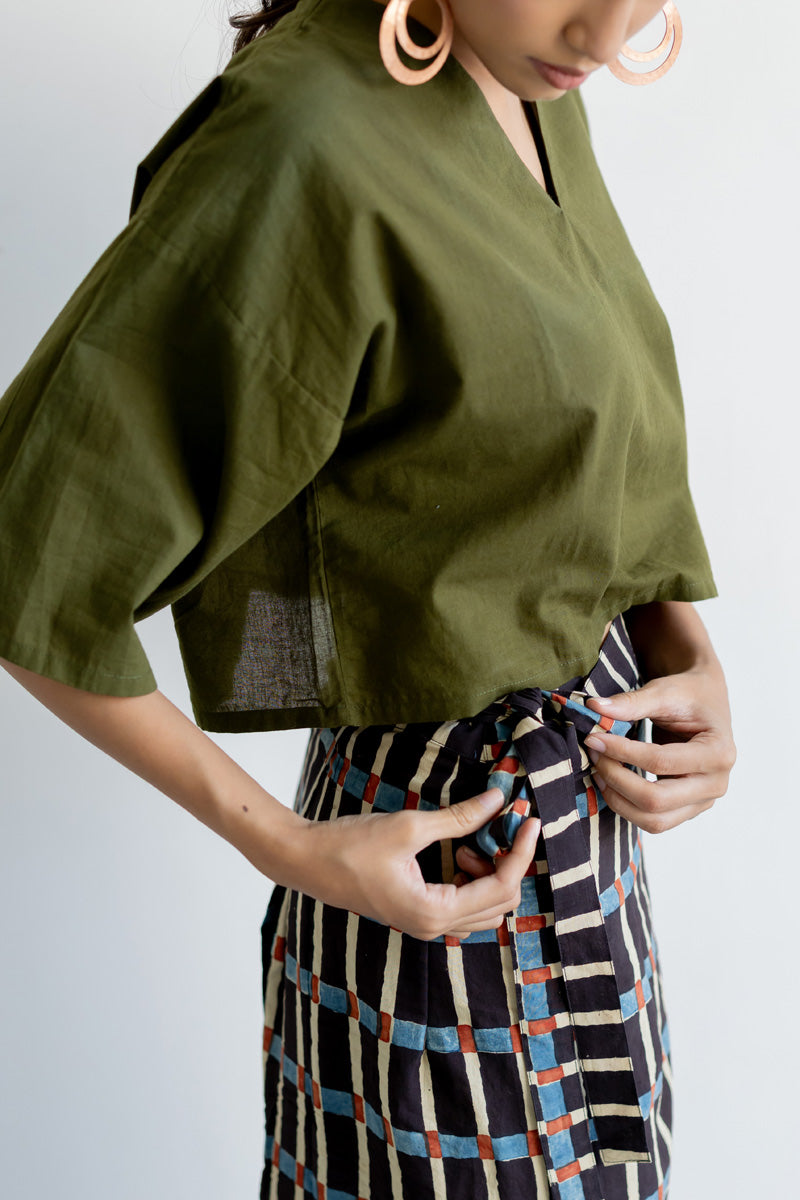 Wrap Skirt - Split Stripes