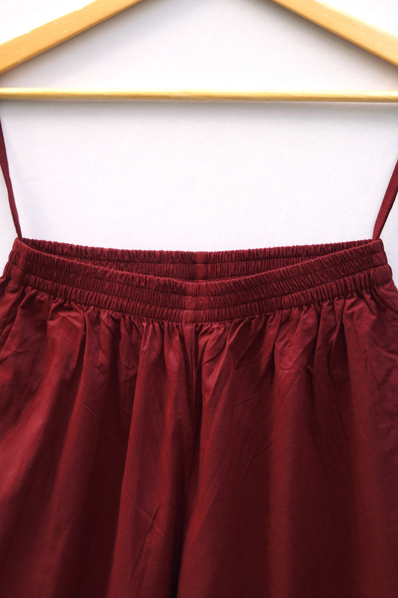 Straight Pants - Maroon