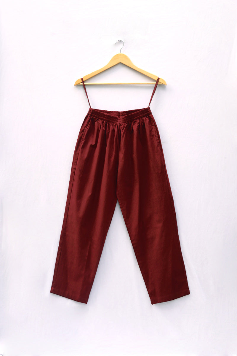 Straight Pants - Maroon