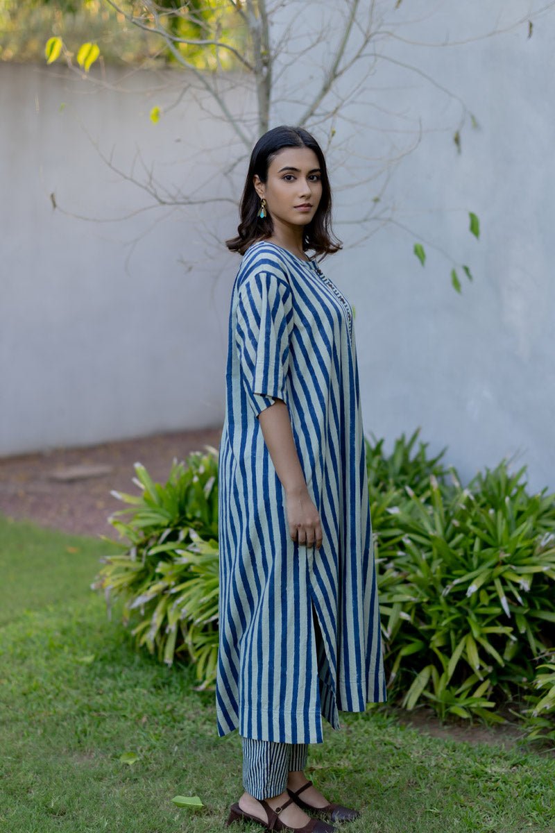 Omi Kurta Set of 2 - Indigo Breeze