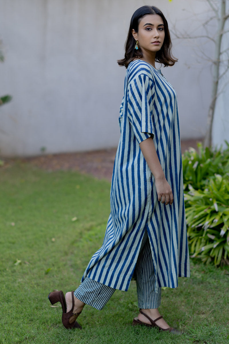 Omi Kurta Set of 2 - Indigo Breeze