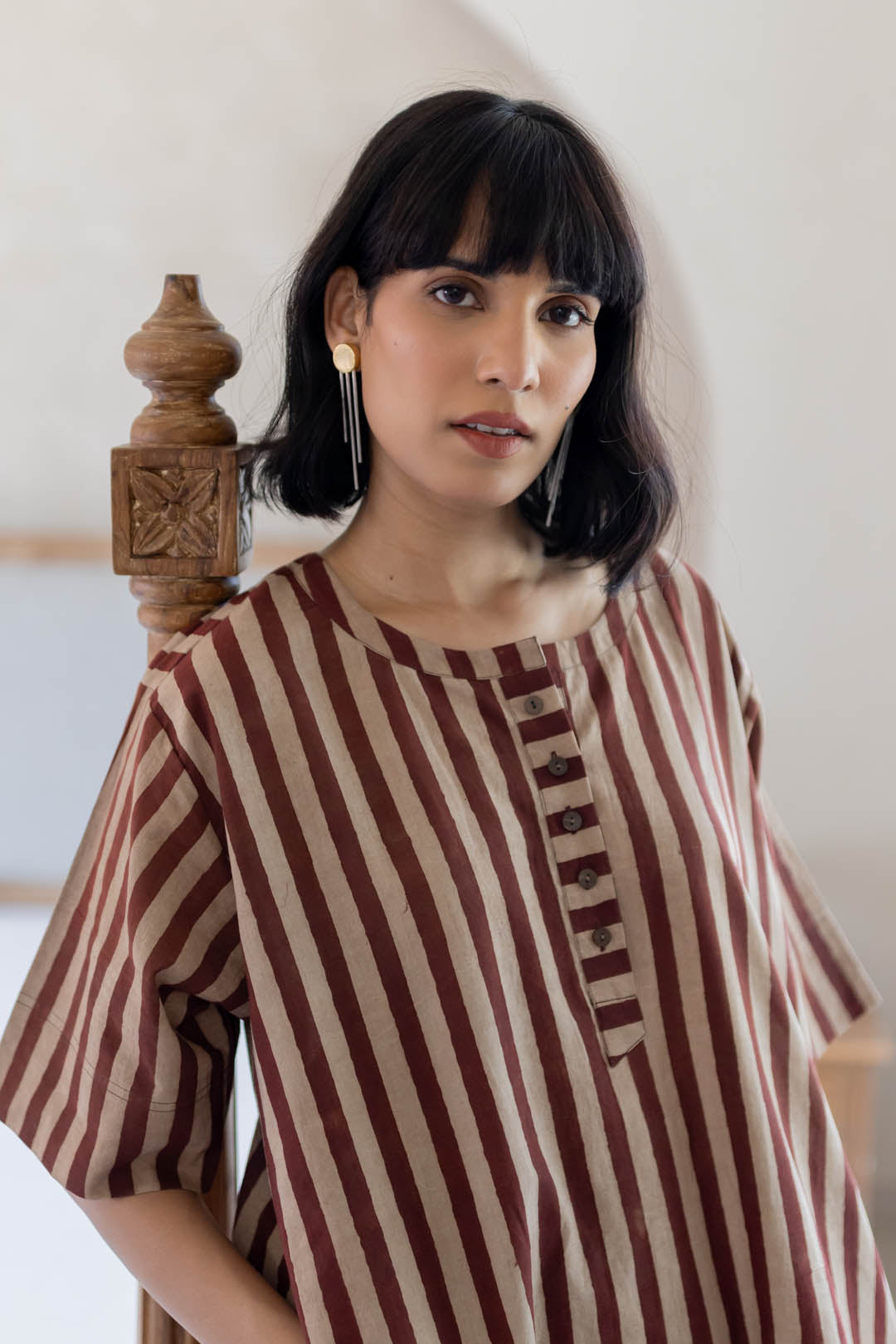 Omi Kurta Set of 2 - Maroon meadow