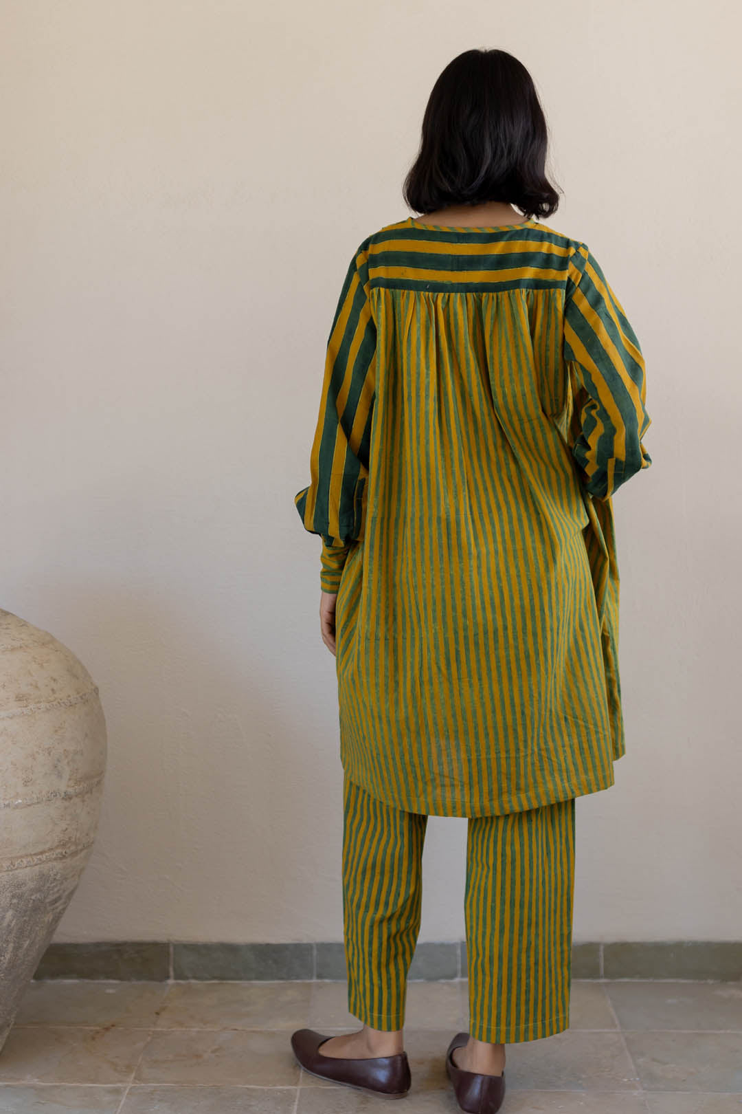 Navi Pintuck Tunic Set of 2 - Moss leaf