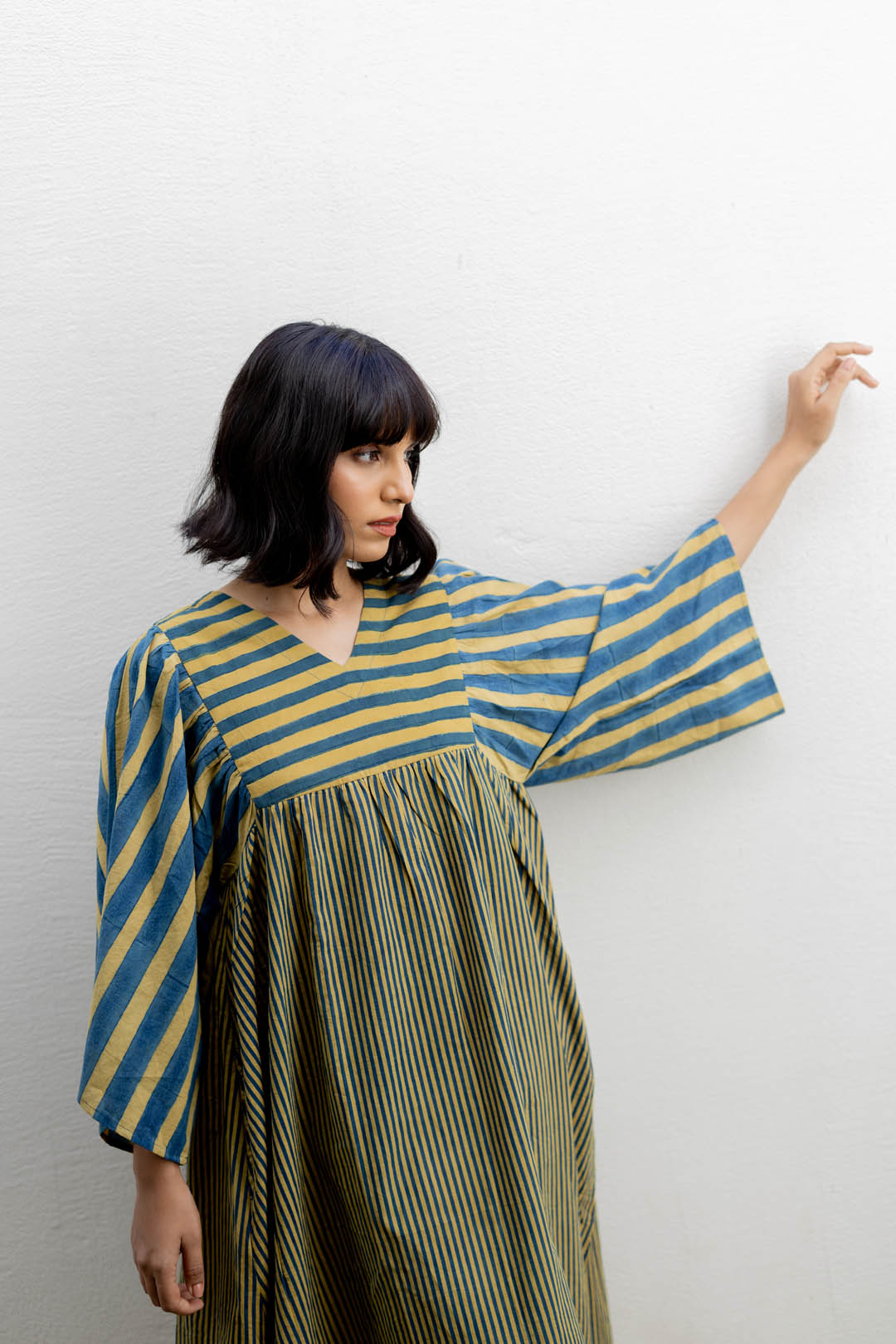 Twirl time Kurta Set of 2 - Mustard moon