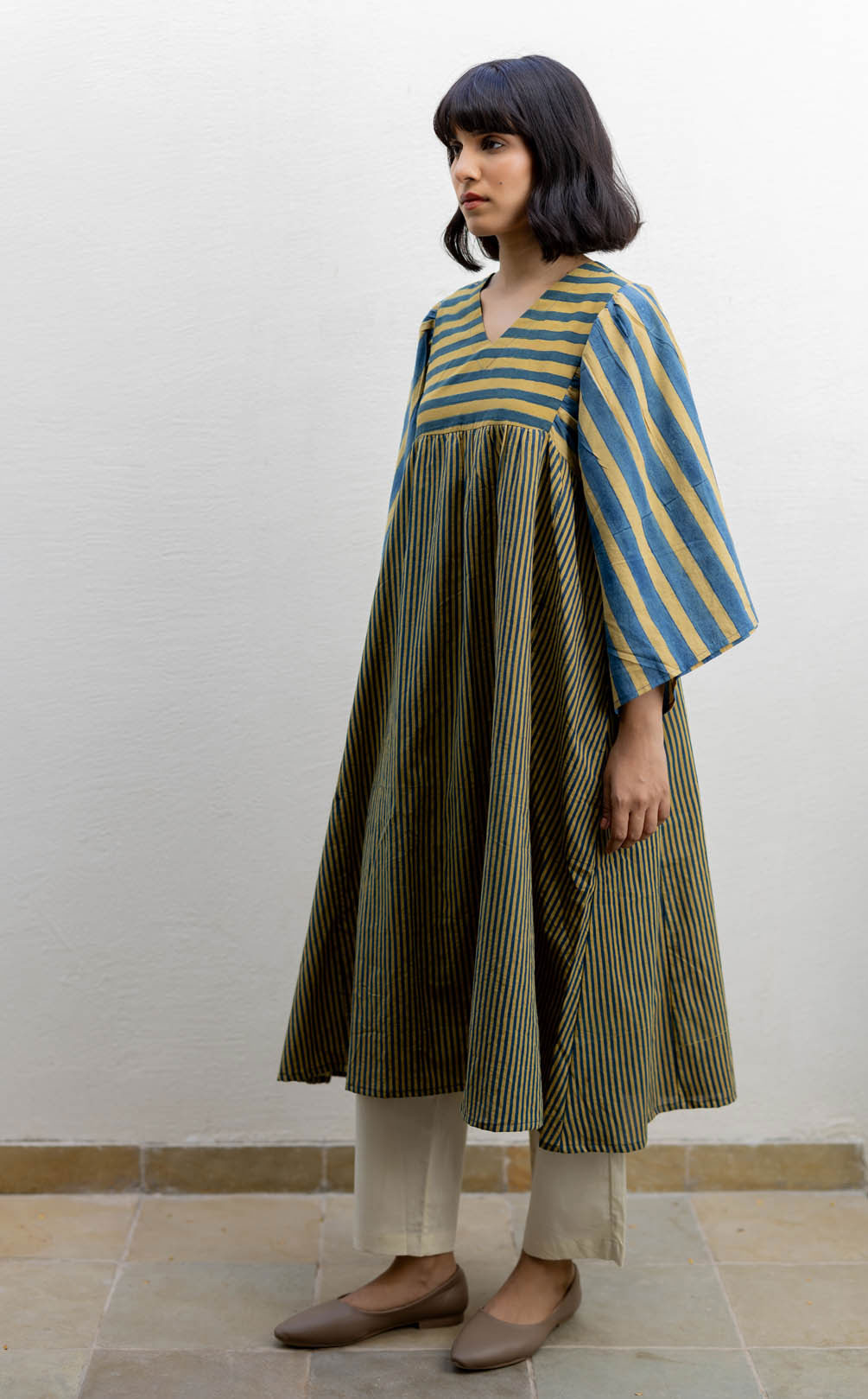 Twirl time Kurta Set of 2 - Mustard moon