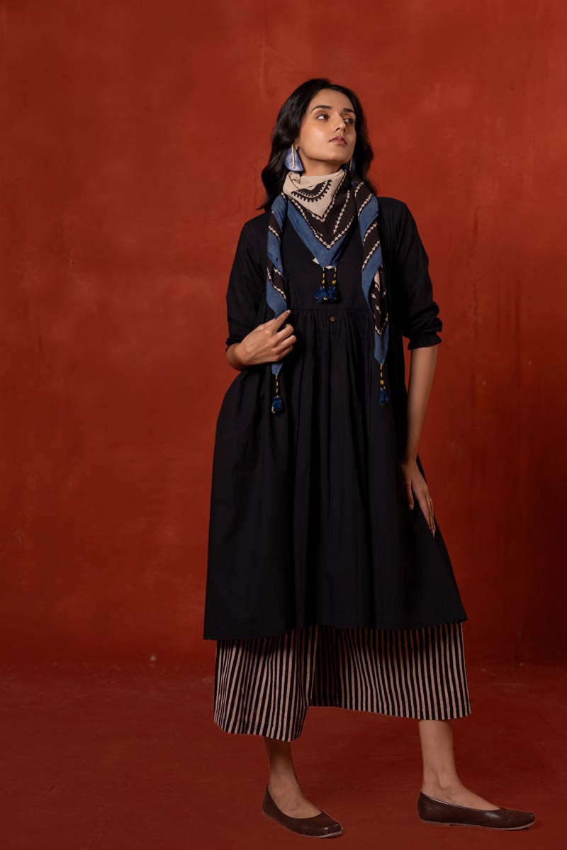 Set of 3 - Kurta, Scarf & Culotte - Asa 03