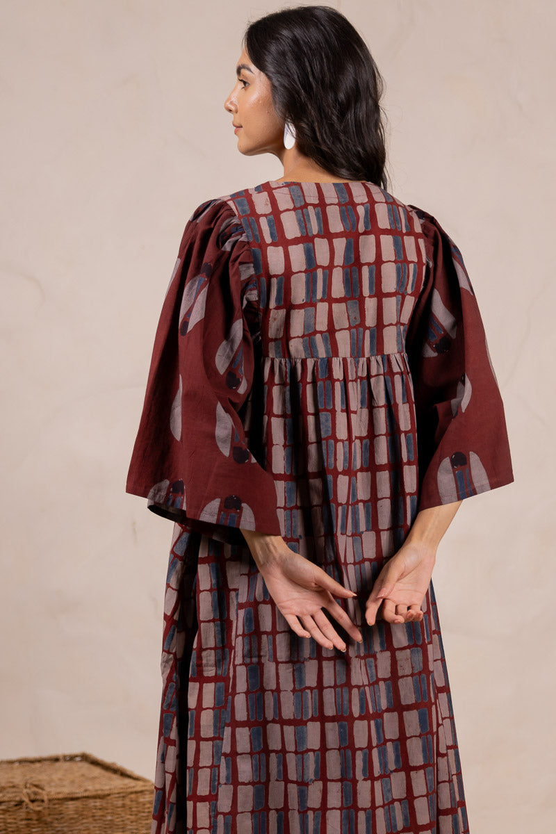 Twirl time Dress - Laha Burgundy